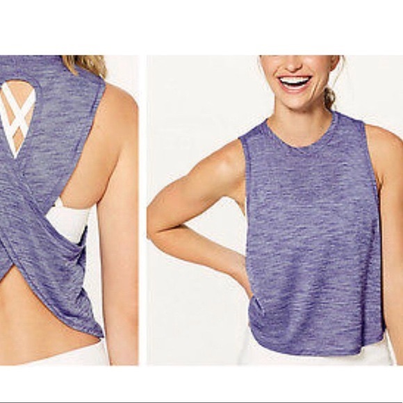 lululemon athletica Tops - Lululemon open back cross back tank BLACK size 4 or 6